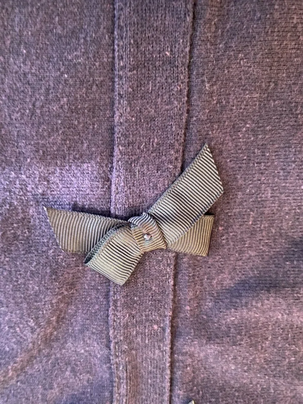 Purple Sweater Bow Back Detail Size L Soft Knit Feminine Peekaboo Bows - Elle